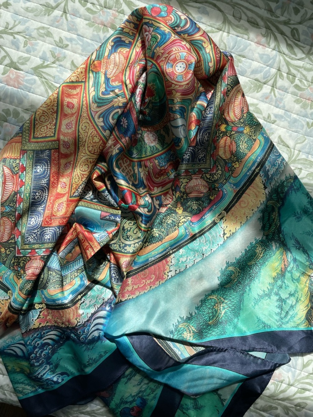 Multi-Color Silk Scarf